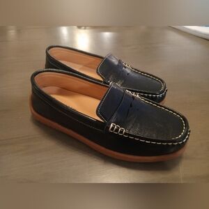 Elegant Navy Leather Loafers